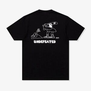 Undefeated Black Baseball Themed Printed T-Shirt